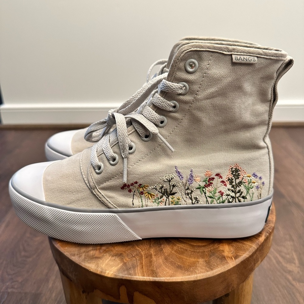 Bangs Wildflower Wanderer Platform High Top Sneakers, Women Size 8 Men Size 6.5